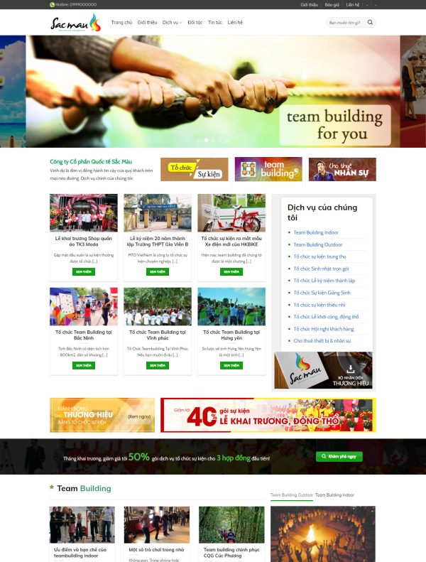 Giao diện mẫu web Tổ chức sự kiện - giới thiệu 3