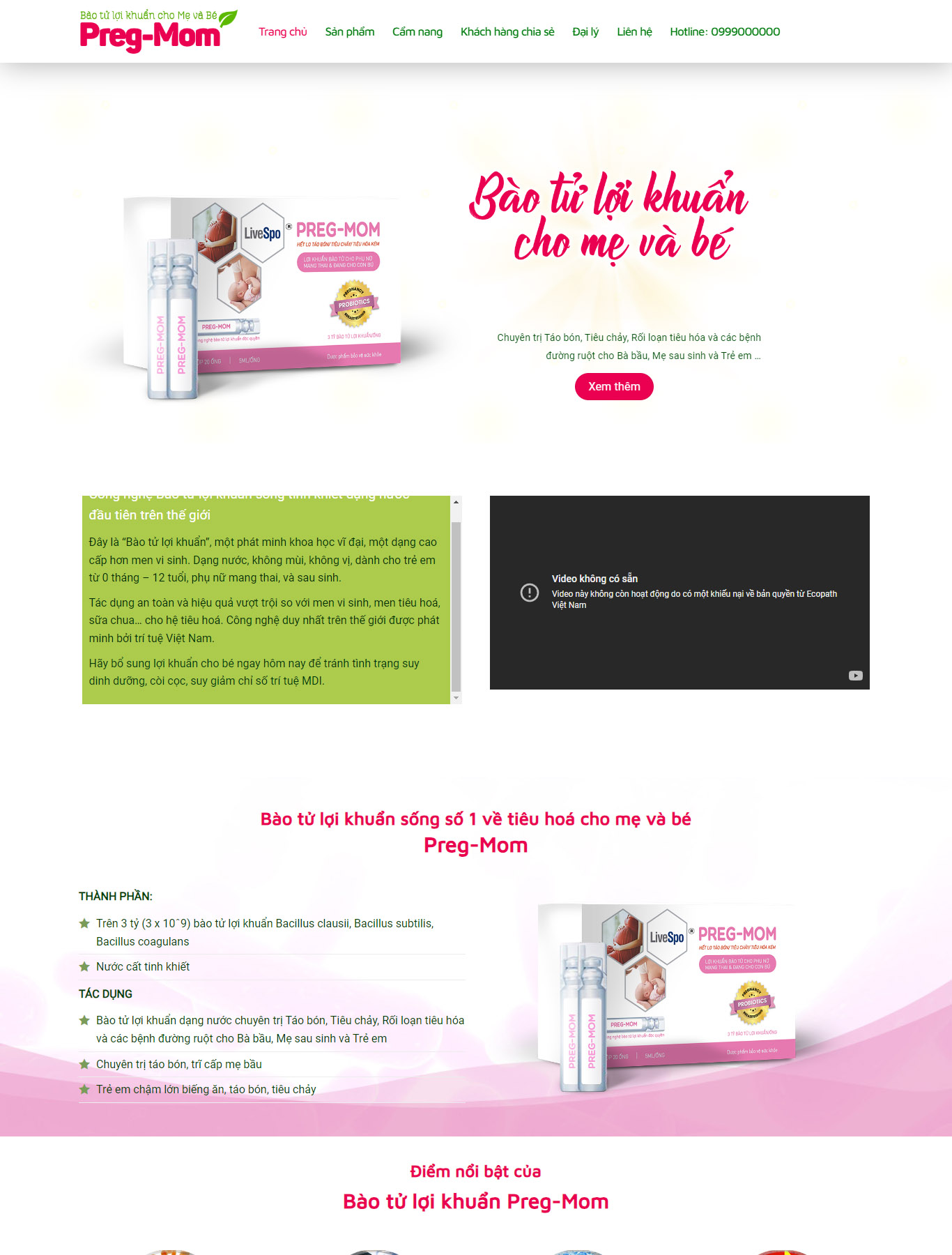 Mẫu Giao diện website Bán hàng - Thực phẩm chức năng