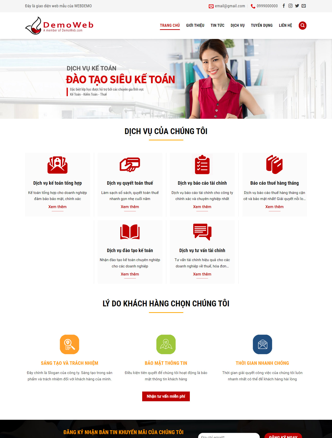 Mẫu Giao diện website Giới thiệu công ty 2