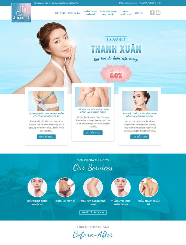 Mẫu Giao diện website Làm đẹp - Spa 4