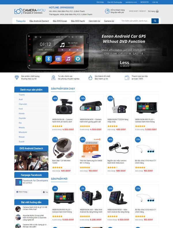 Giao diện mẫu web Bán hàng - Camera 2