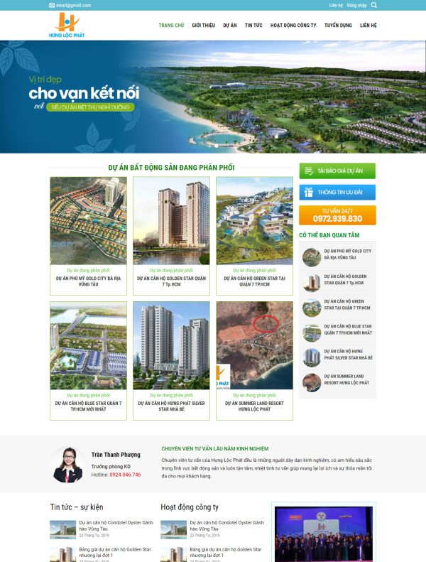 Giao diện mẫu web Bất động sản 8