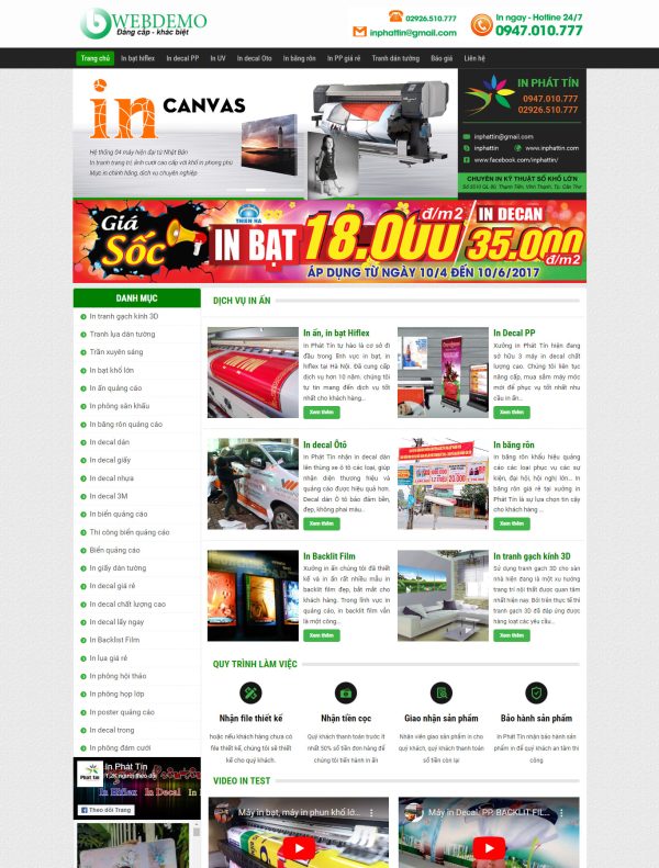 Giao diện mẫu web In ấn - Giới thiệu - Giao diện Flatsome