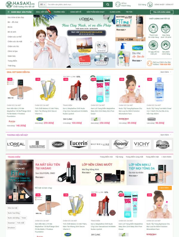 Mẫu Giao diện website Bán hàng - Điện máy - Mỹ phẩm - Mẹ và bé - Giao diện Flatsome
