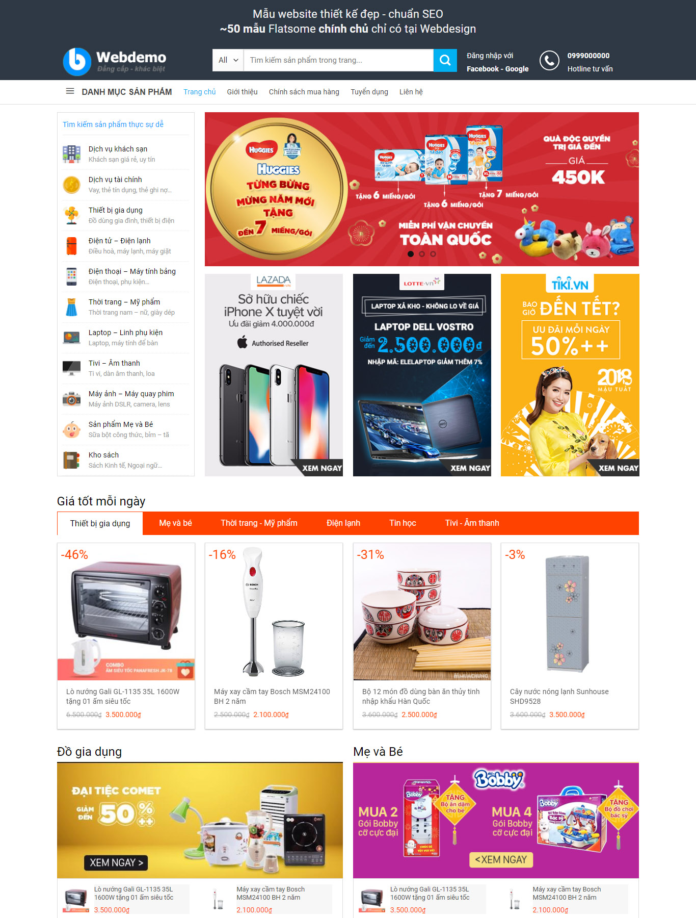 Mẫu Giao diện website Bán hàng - Shop - Giao diện Flatsome