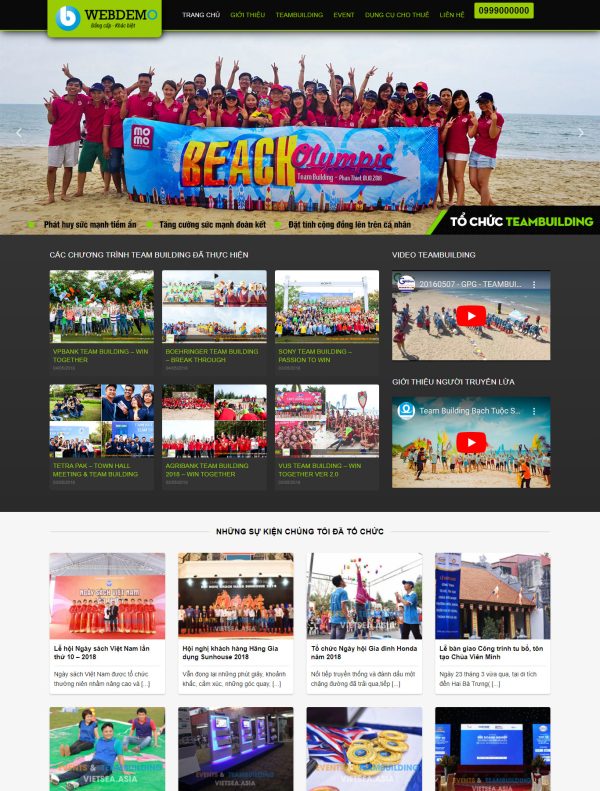 Mẫu Giao diện website Du lịch - Event 5