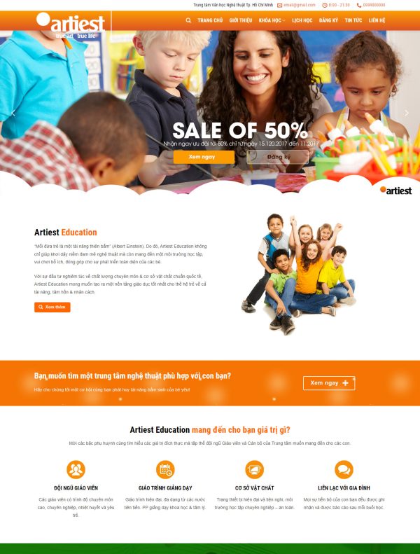 Mẫu Giao diện website Giao dục - Edu