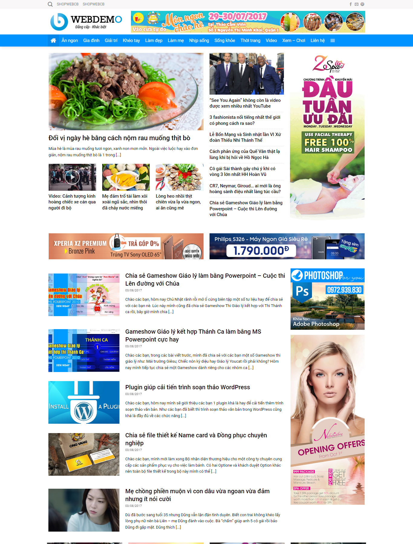 Mẫu Giao diện website Tin tức 1
