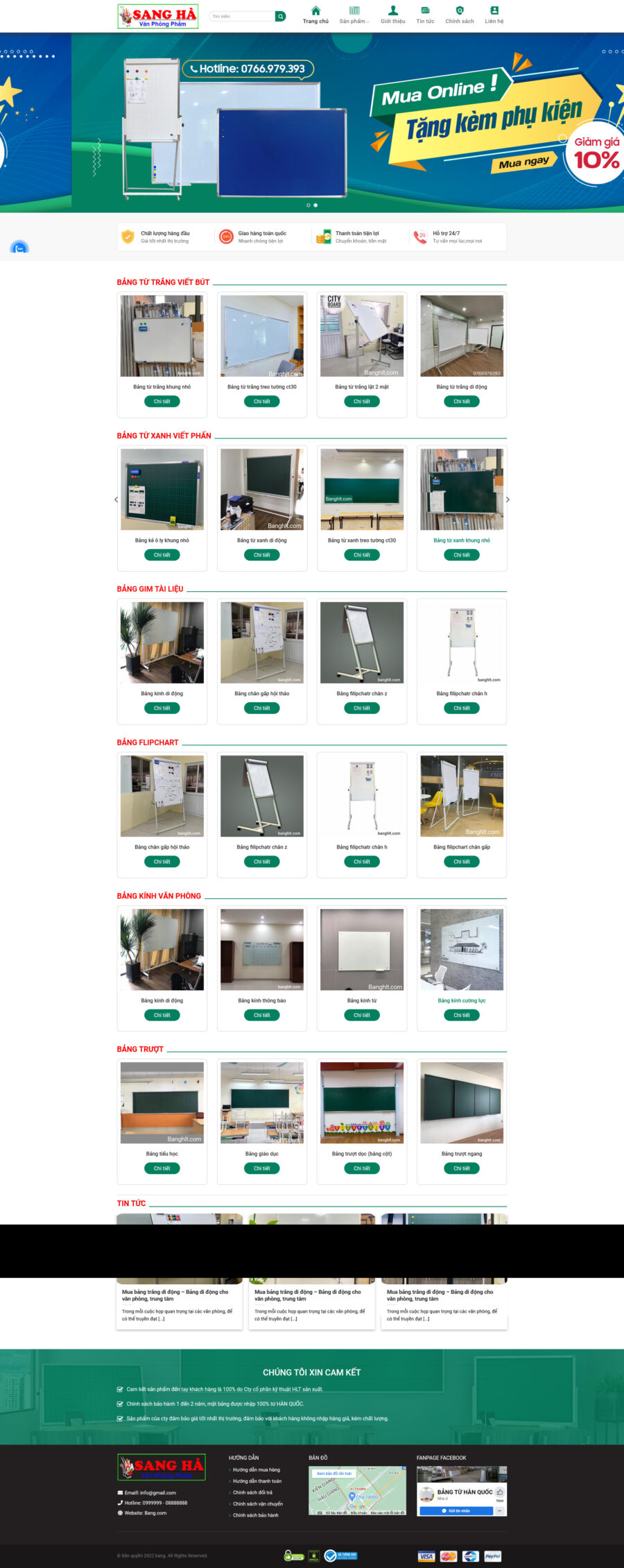 Theme wordpress bán bảng, văn phòng phẩm