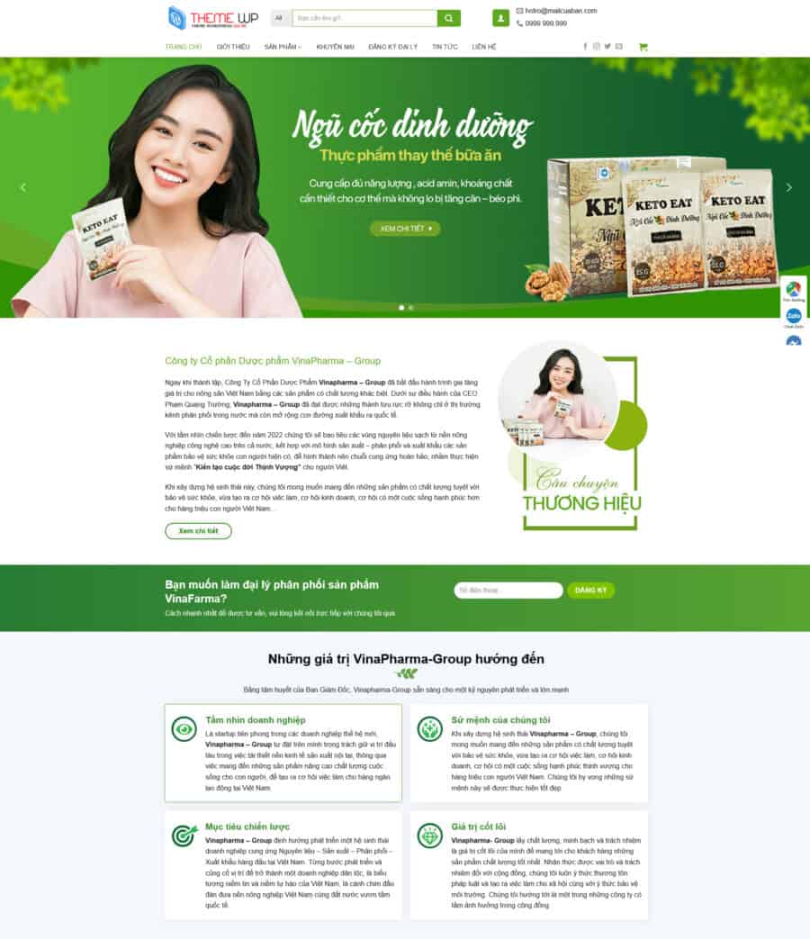 Theme wordpress bán ngũ cốc