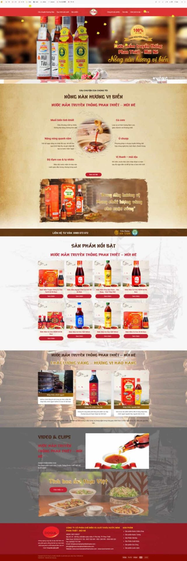 Theme wordpress bán nước mắm, thực phẩm