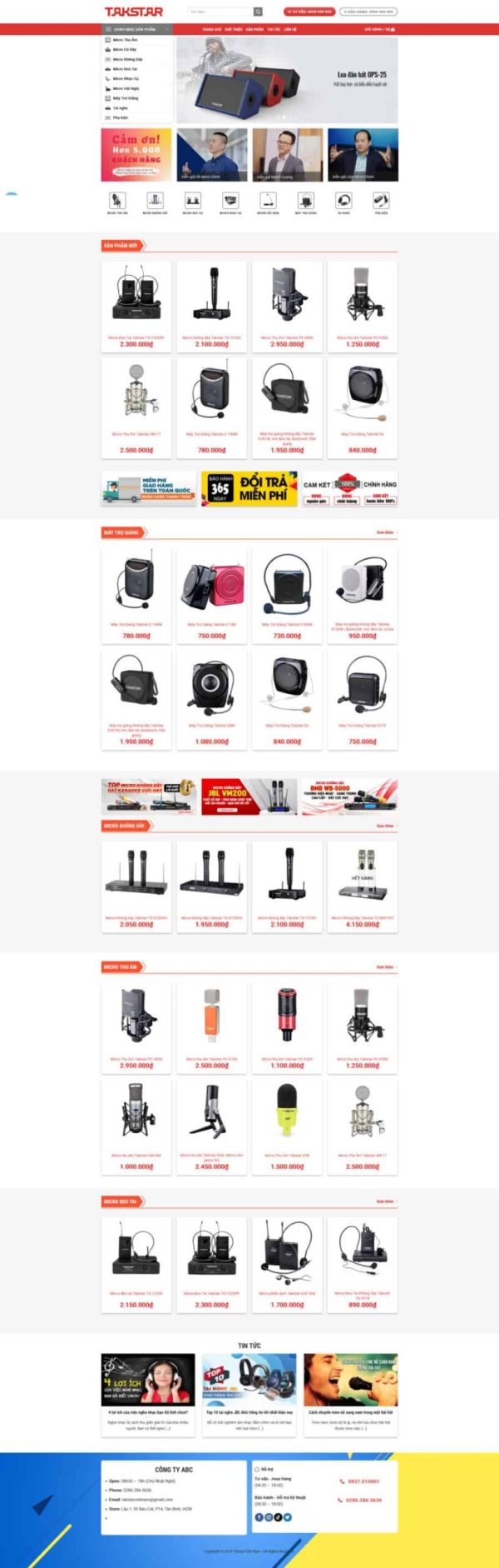 Theme wordpress bán thiết bị âm thanh