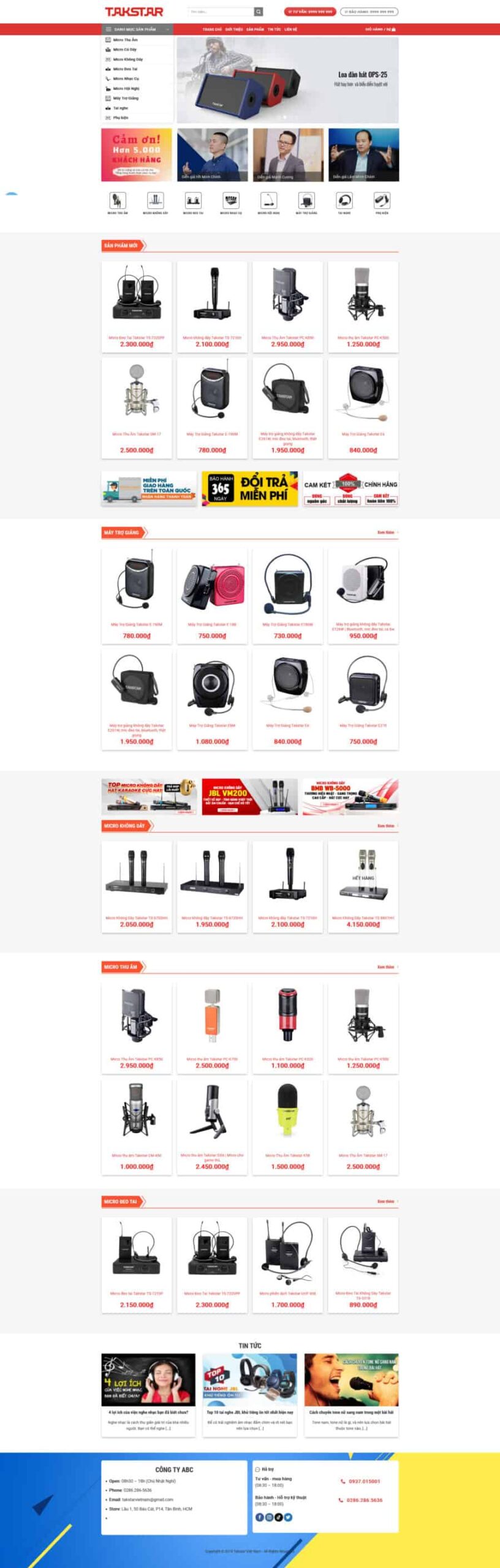 Theme wordpress bán thiết bị âm thanh