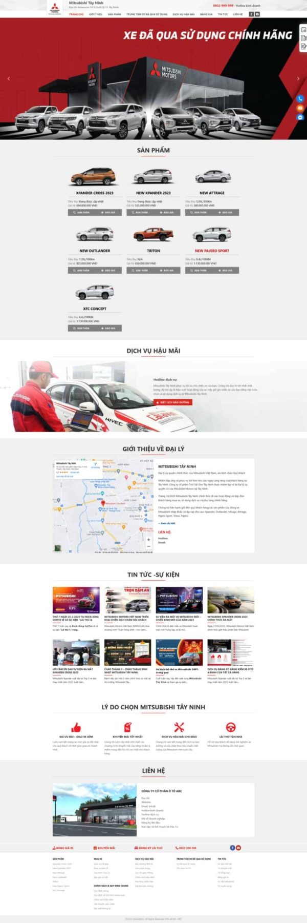 Theme wordpress bán xe mitsubishi 2