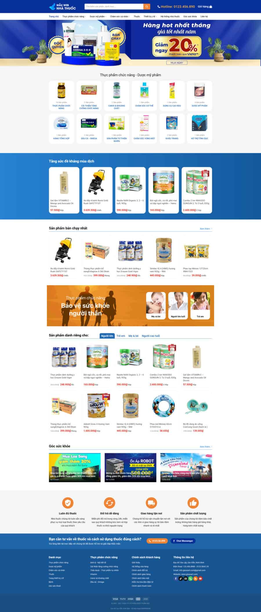Theme wordpress nhà thuốc 1