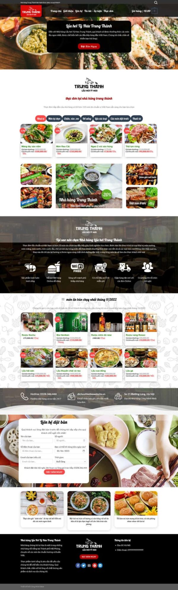Theme wordpress quán nhậu, nhà hàng ẩm thực