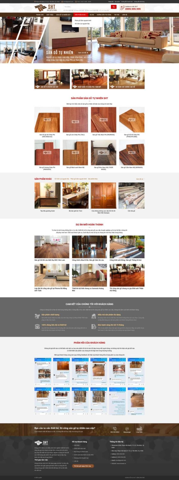 Theme WordPress sàn gỗ cao cấp