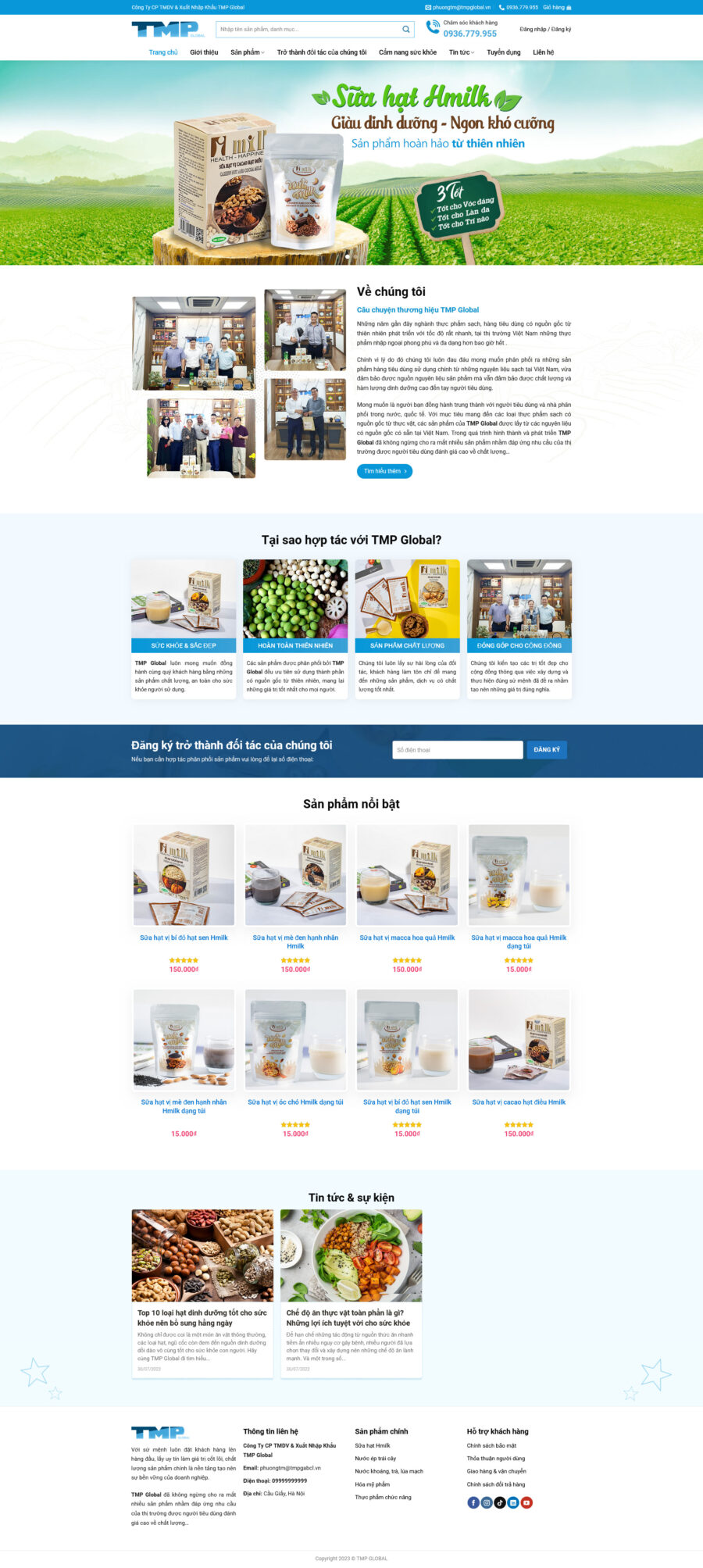 Theme wordpress thực phẩm sữa ngũ cốc