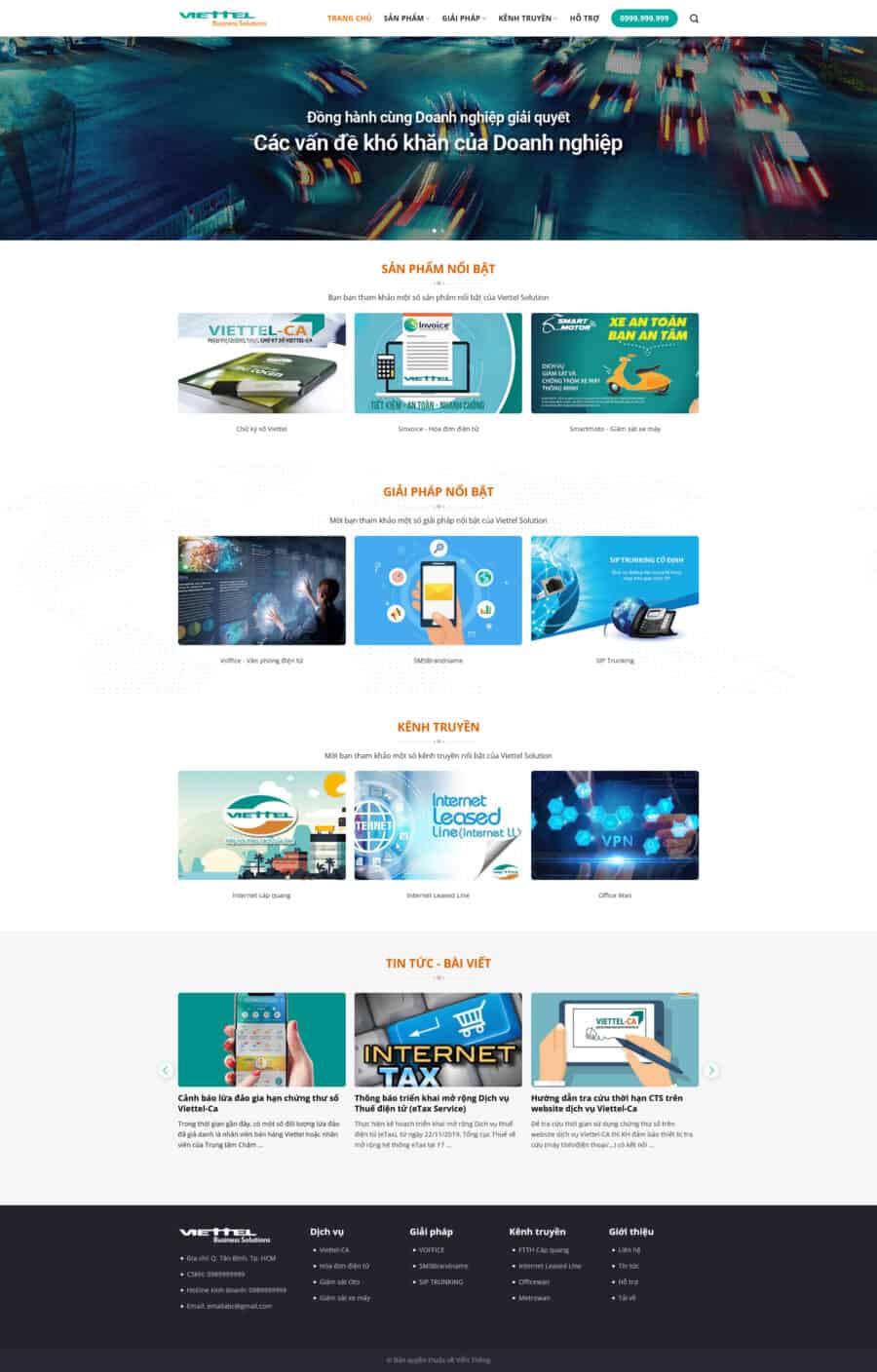 Theme wordpress viễn thông viettel