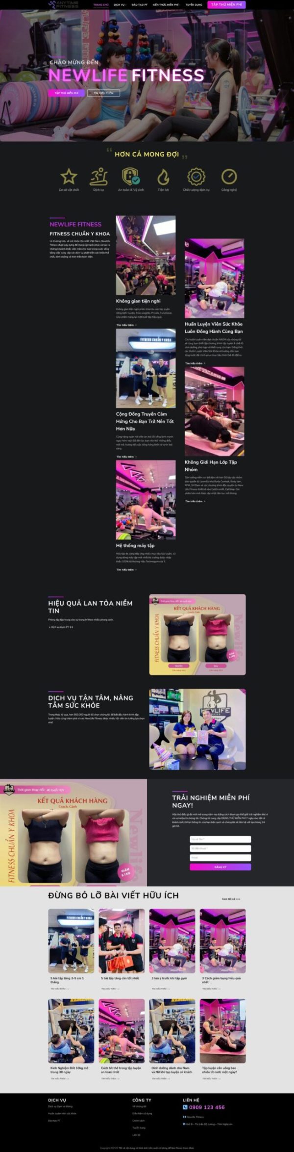Theme wordprees phòng tập gym 4