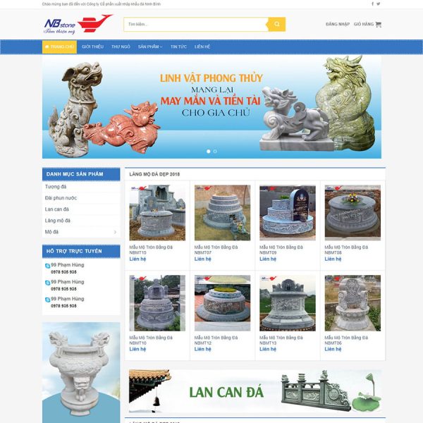 Theme wordpress bán bia đá