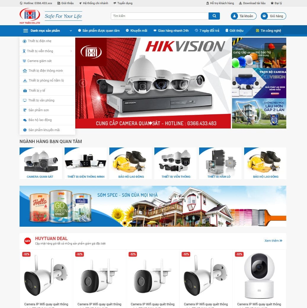 Theme wordpress bán camera 04