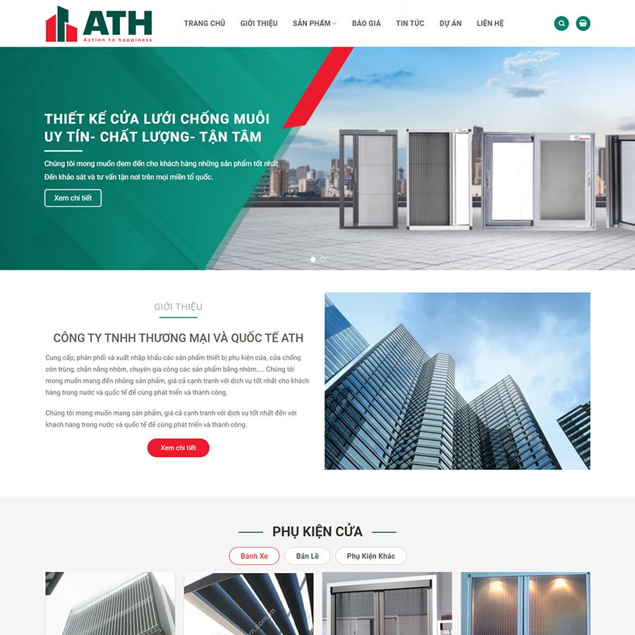 Theme wordpress bán cửa lưới