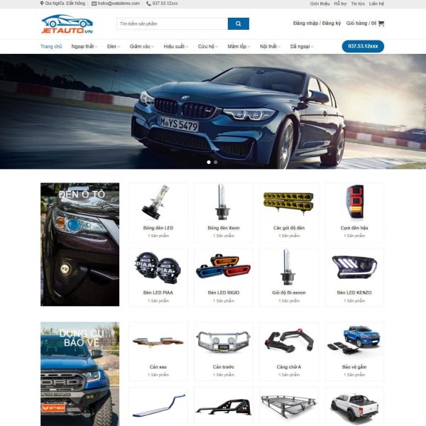 Theme wordpress bán đồ chơi xe 02