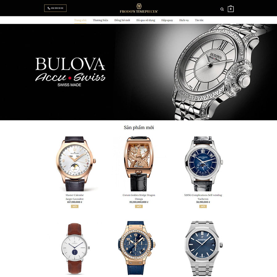 Theme wordpress bán đồng hồ 01