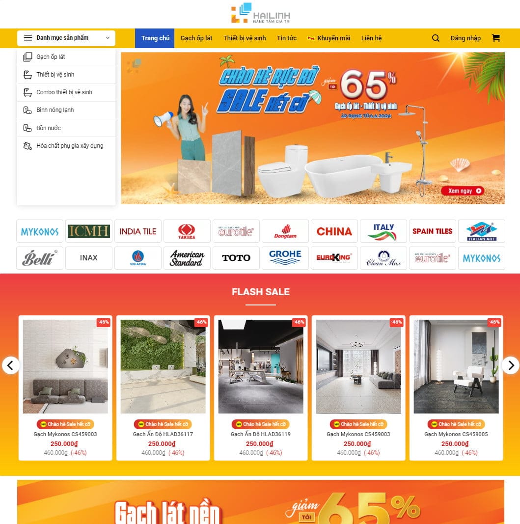 Theme wordpress bán gạch ốp lát