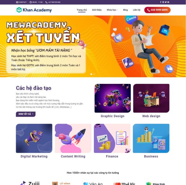 Theme wordpress bán khóa học đẹp