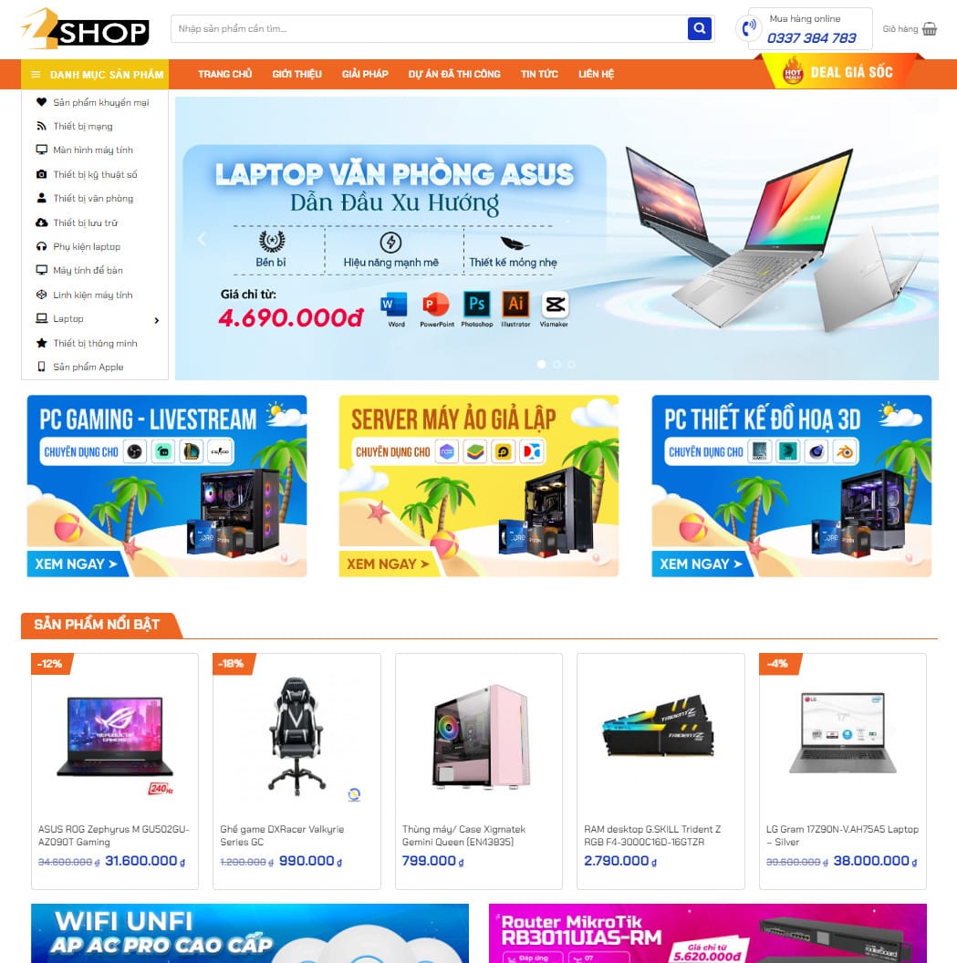 Theme wordpress bán máy tính 07