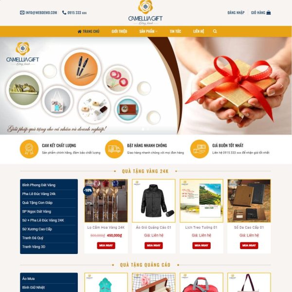Theme wordpress bán quà tặng đẹp