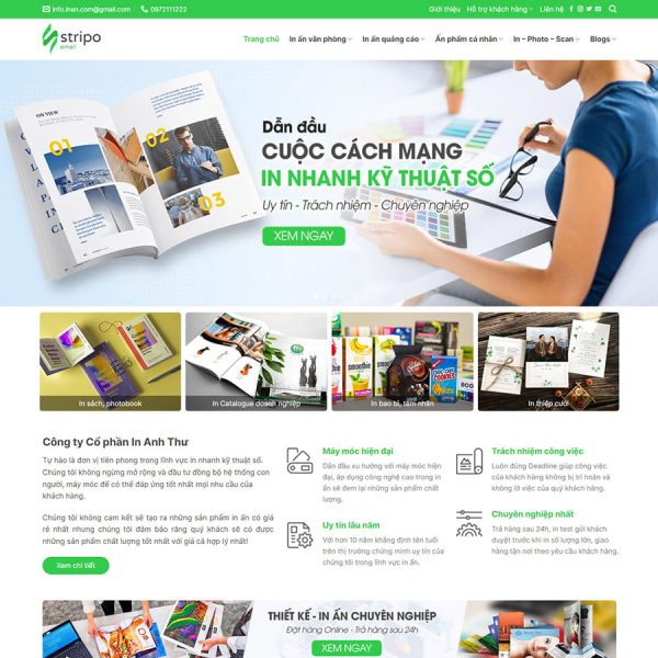 Theme wordpress dịch vụ in ấn – quảng cáo