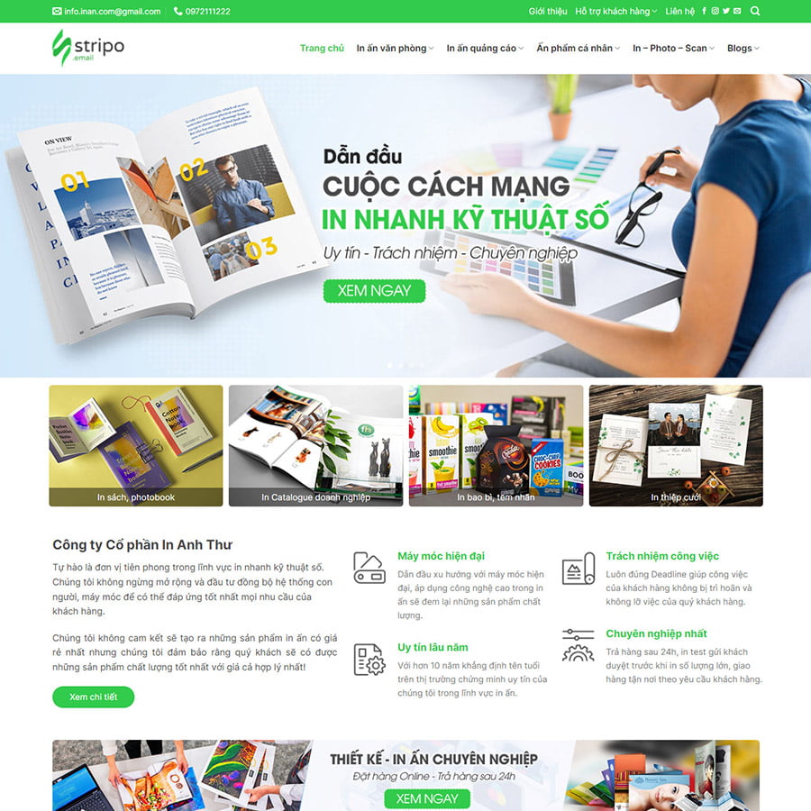 Theme wordpress dịch vụ in ấn – quảng cáo