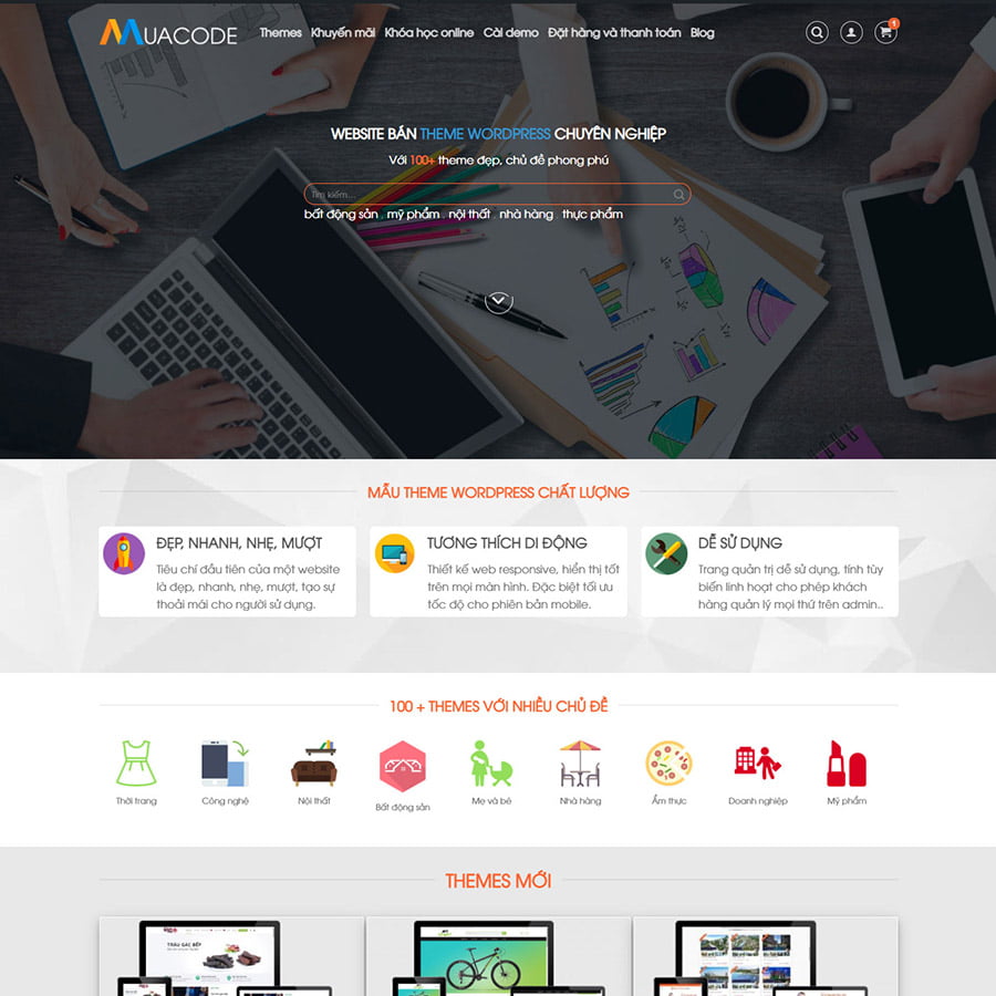 Theme wordpress dịch vụ mua bán code