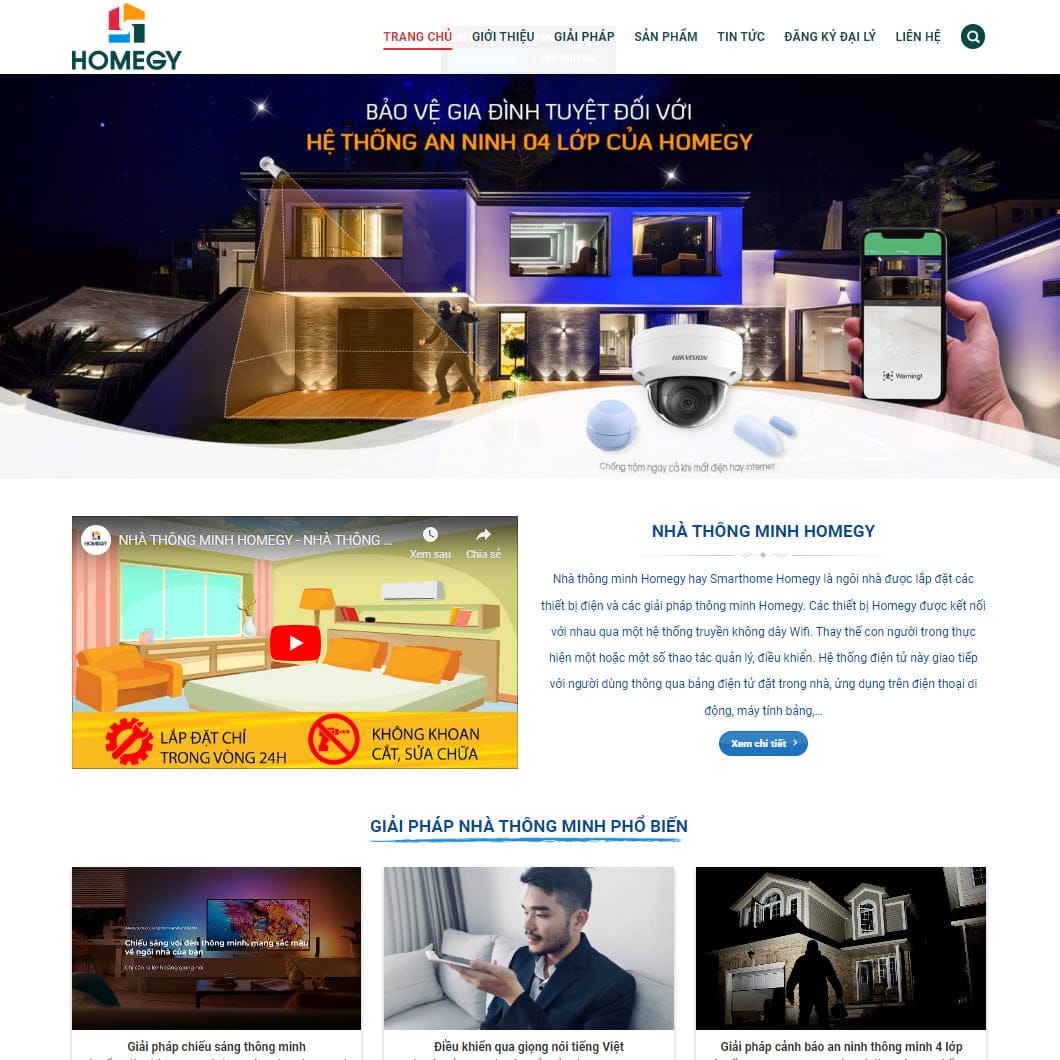 Theme wordpress dịch vụ nhà thông minh smarthome