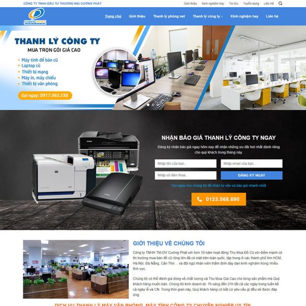 Theme wordpress dịch vụ thanh lý 03