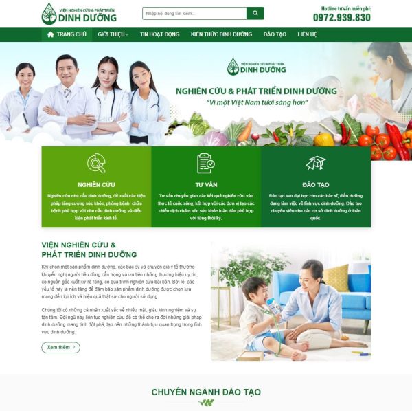 Theme wordpress giới thiệu 02 – giới thiệu viện nghiên cứu