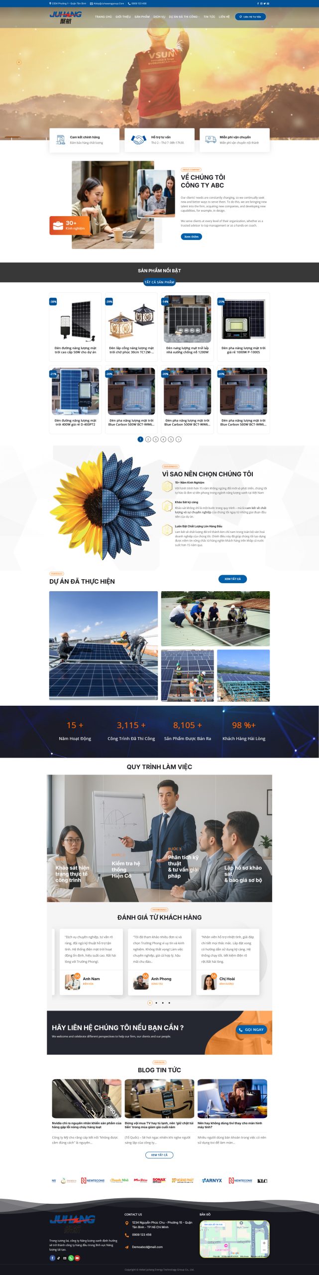 Theme wordpress giới thiệu công ty năng lượng mặt trời 5