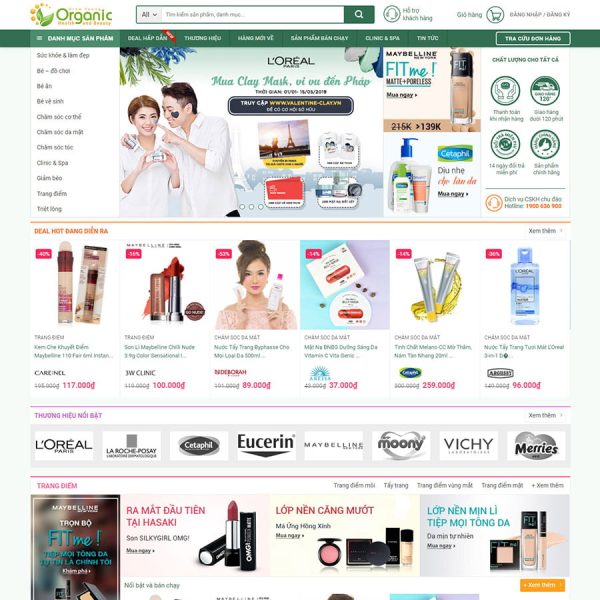 Theme wordpress Mỹ phẩm 06