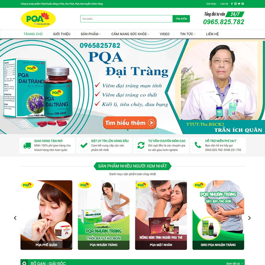 Theme wordpress nhà thuốc 03