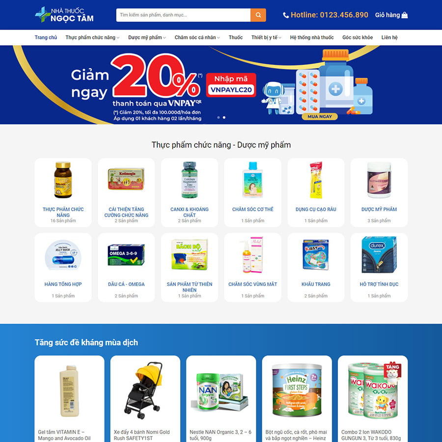 Theme wordpress nhà thuốc