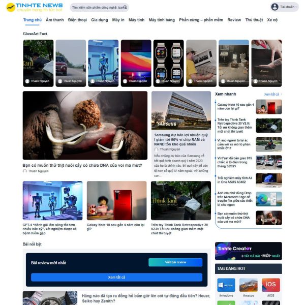 Theme wordpress tin tức giống tinh tế